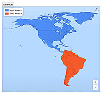 Two series from one map code and different property filters.