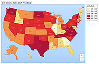 Thematic mapping bound to a dataSet.