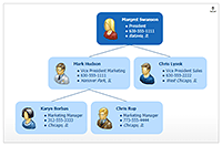 Organization chart with images.